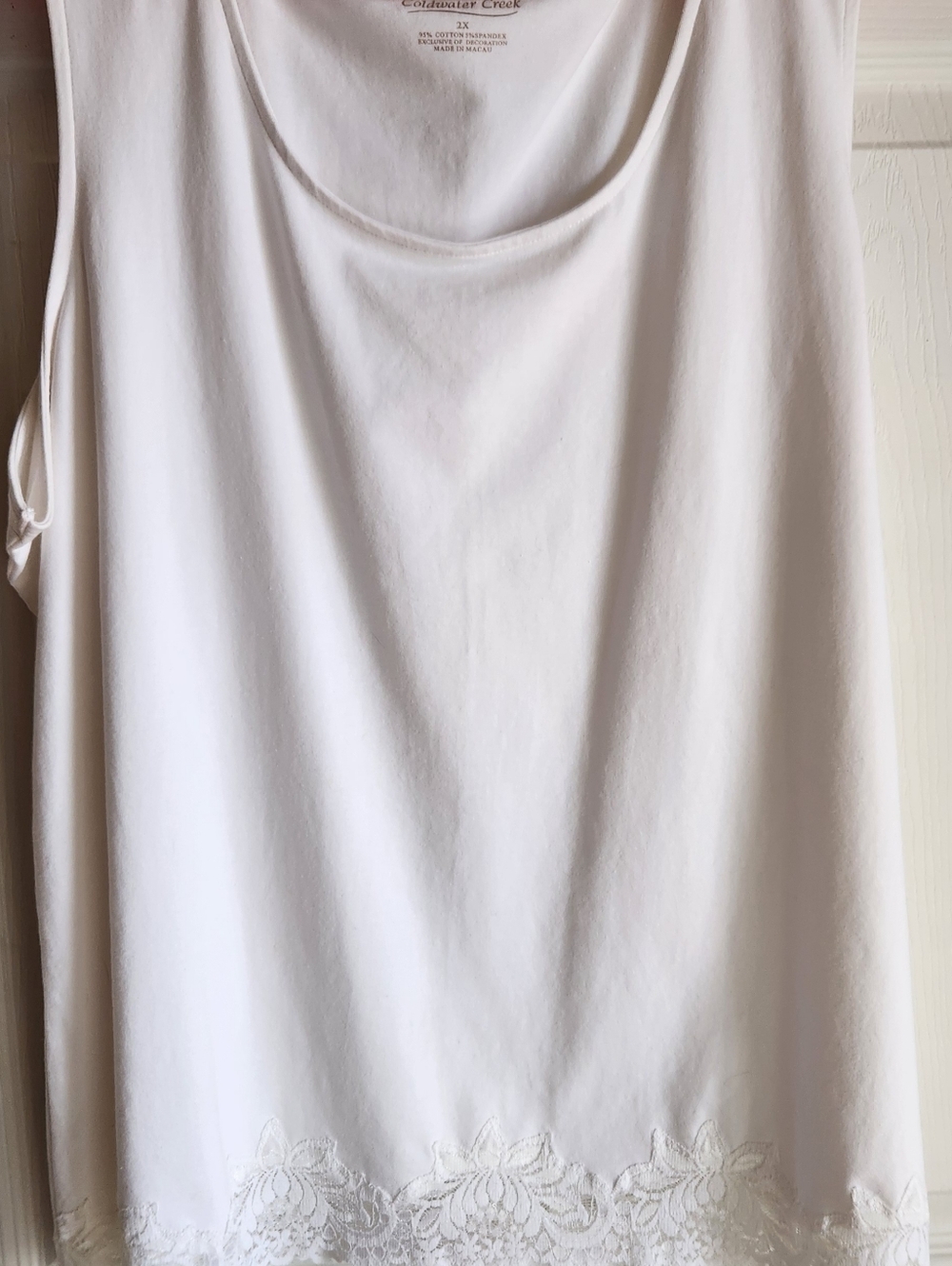 Coldwater Creek 2x Lace Bottom Tank Top
